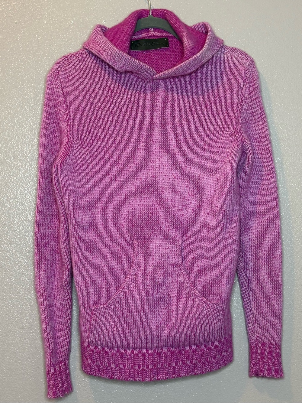 The Elder Statesman Pink Hooded Knit Sweater